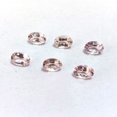 Pink morganite 6x4mm oval facet  0.45 cts